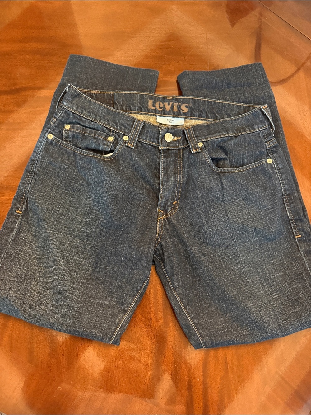 Levi's Blue Denim Shorts - Classic Five-Pocket Style